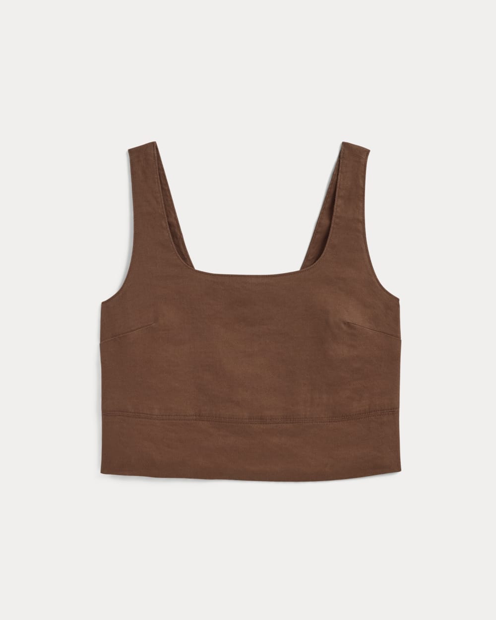 The Square Tank in Stretch Linen | Cedarwood - Image 2