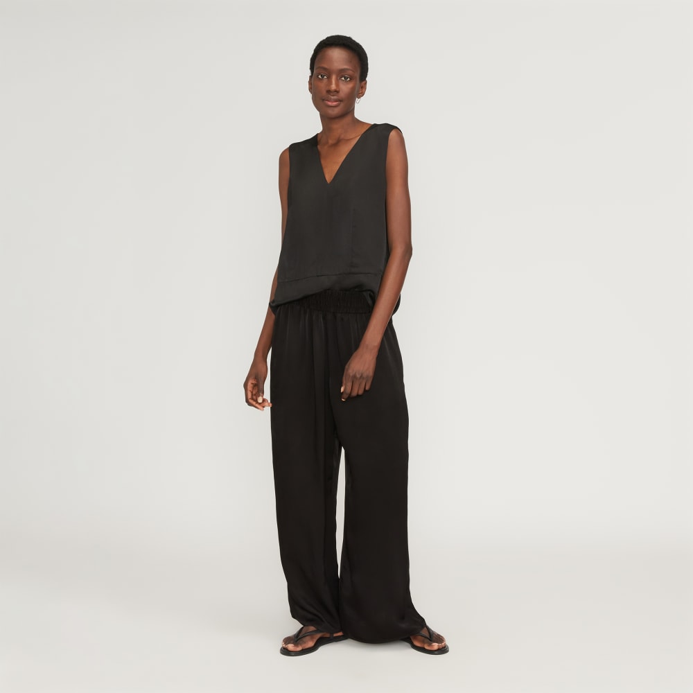 The Satin Pull-On Pant | Black - Image 6