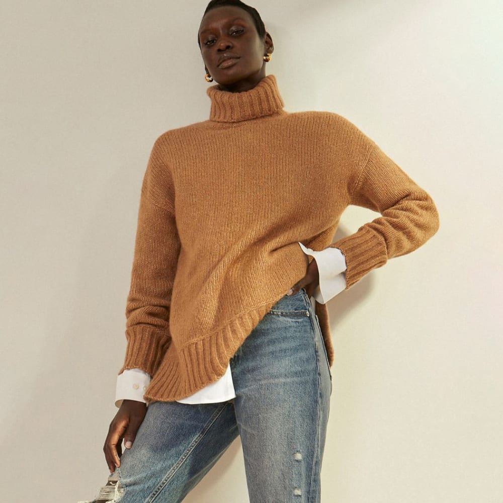 The Cloud Turtleneck | Heathered Chai - Image 6