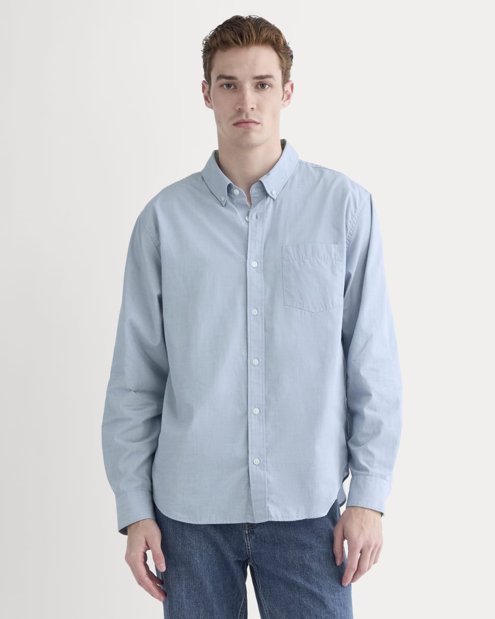 Washed Poplin Shirt | Dutch Blue