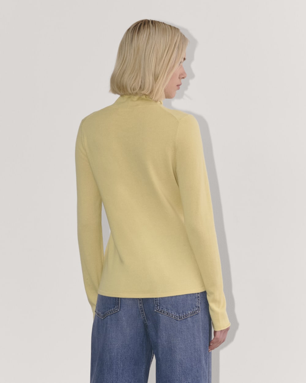 The Funnel Neck in Cotton Cashmere | Parsnip - Image 5