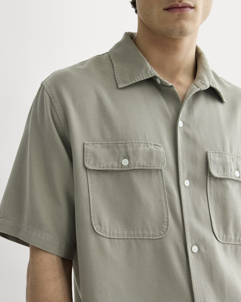 The Relaxed Utility Shirt in Buttersoft | Sage Green - Image 4