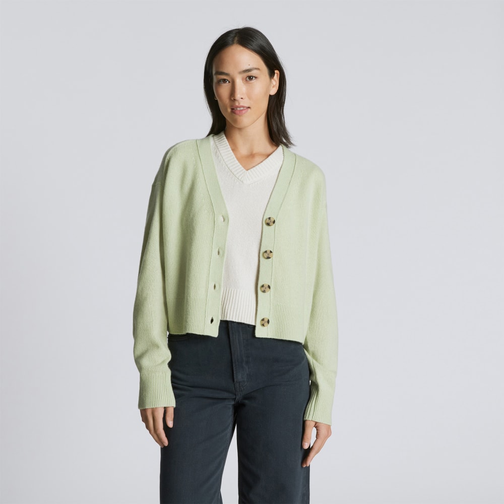 The Cashmere Cardigan | Seafoam Green
