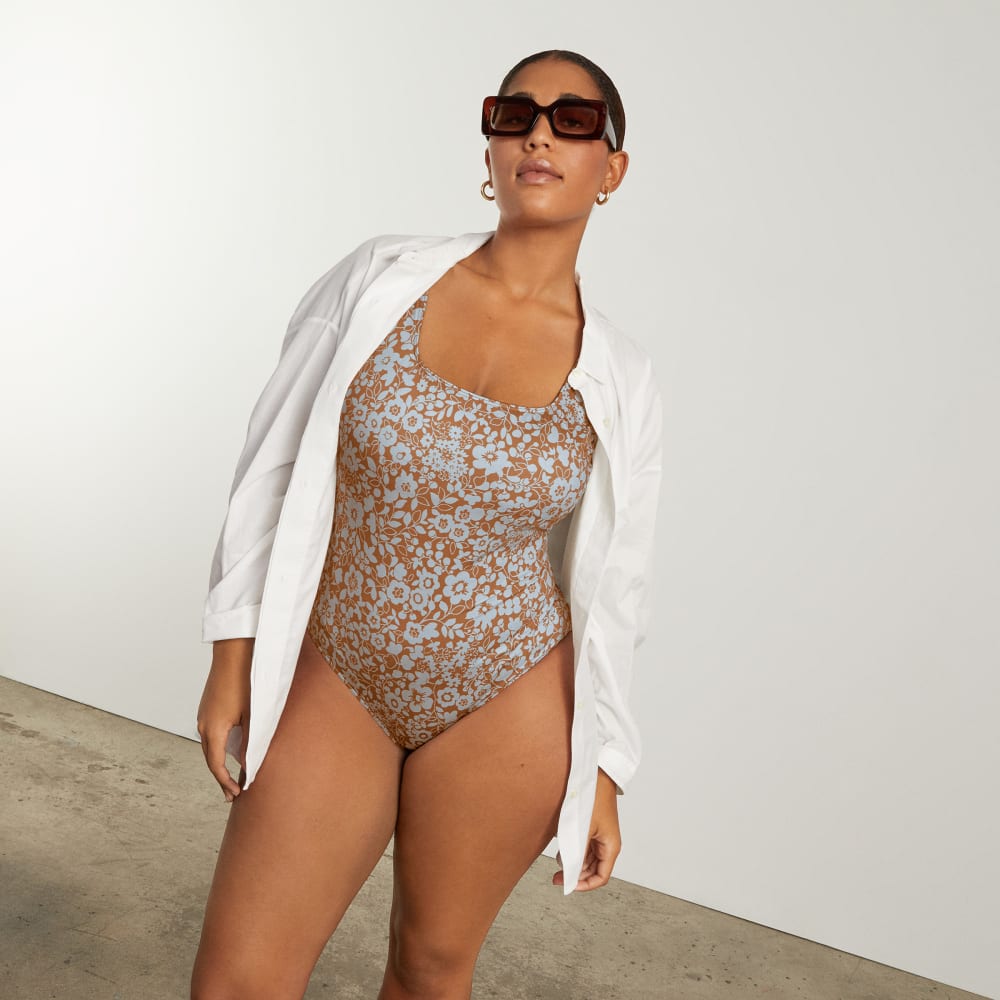 The Square-Neck One-Piece | Honey Floral - Image 6