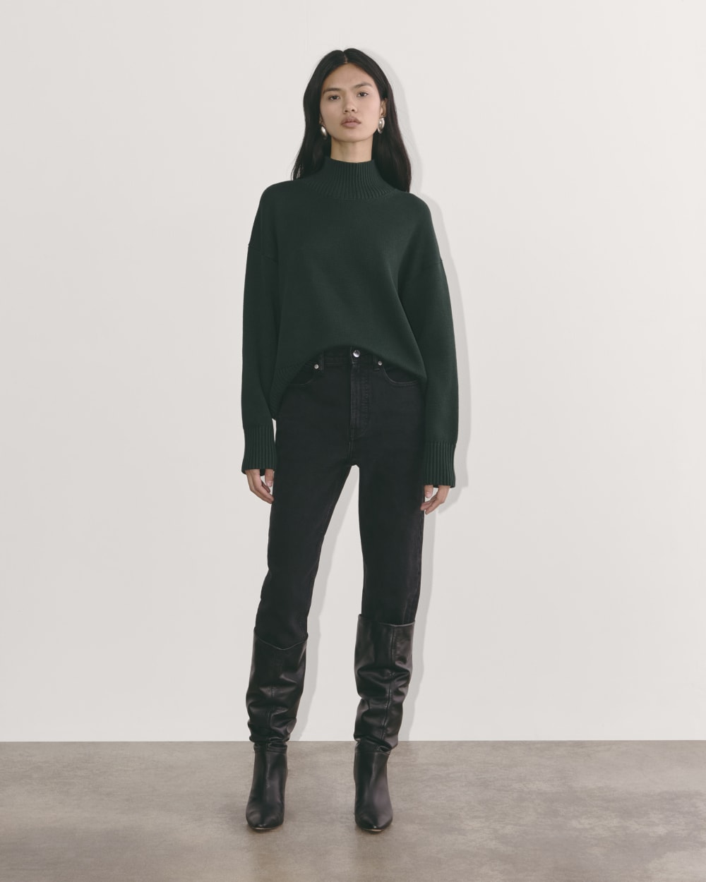 The Boxy Turtleneck in Everyday Cotton | Scarab - Image 3