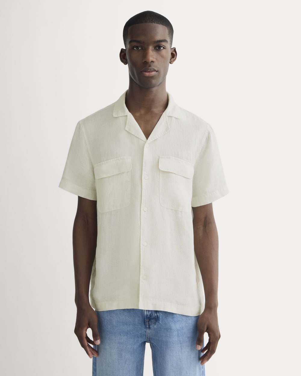 The Resort Shirt in Linen | Natural Chambray