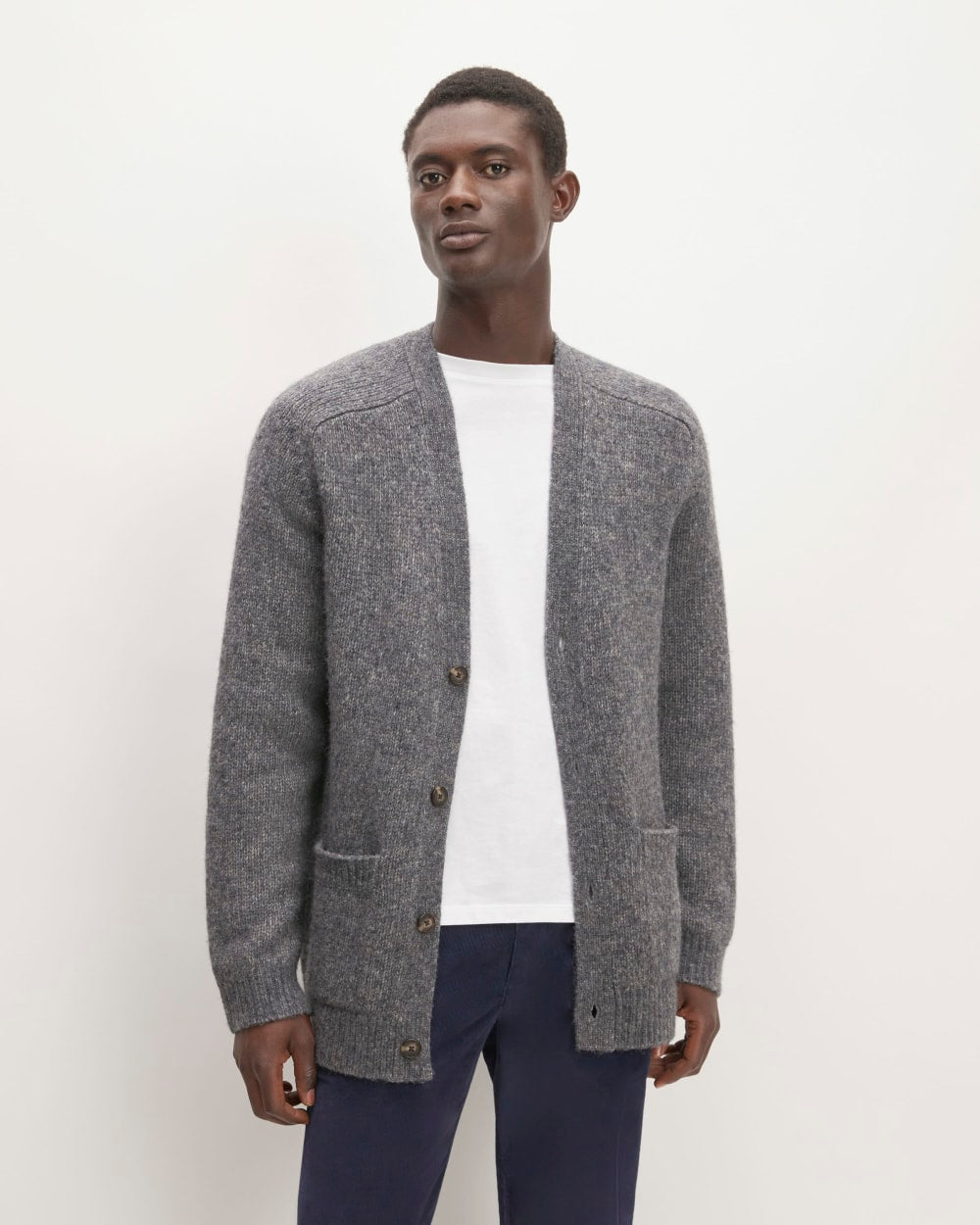 The Cloud Relaxed Cardigan | Heathered Dark Charcoal