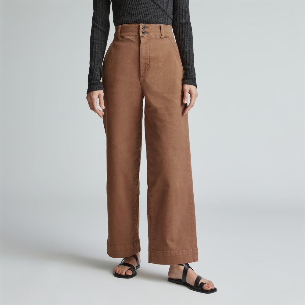 The Organic Wide-Leg Pant | Carob Brown - Image 2