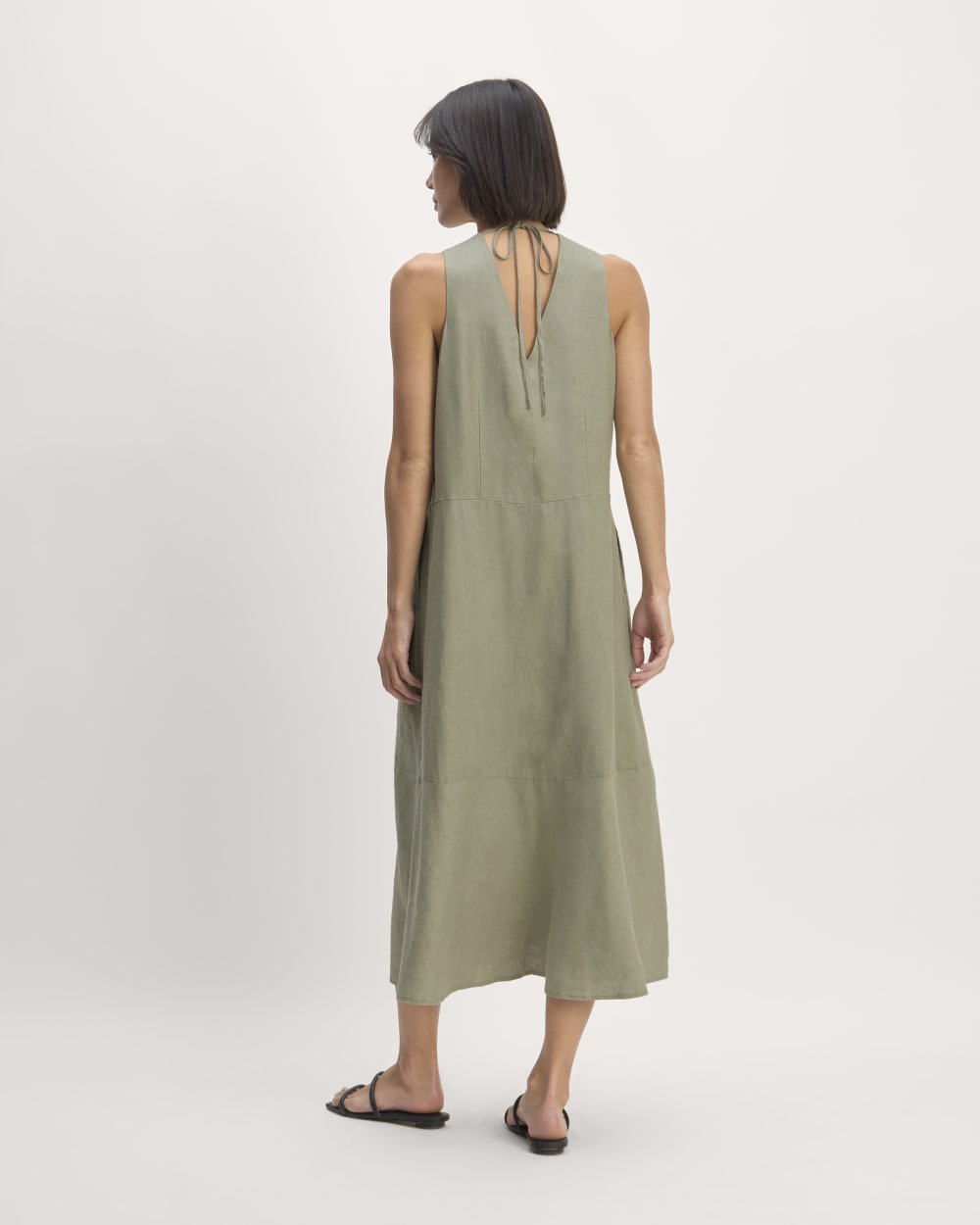 The Linen V-Neck Maxi Dress | Sage Green - Image 6