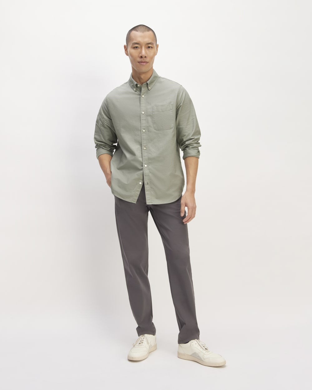 The Classic Oxford Shirt | Sage Green | Tall - Image 3