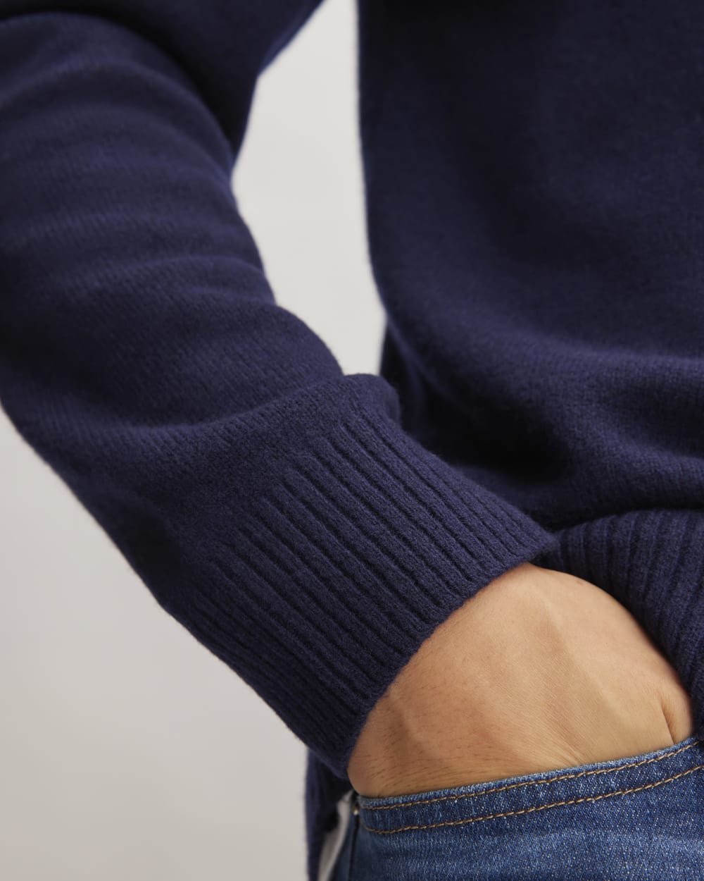 The Premium Merino Crew Neck Sweater | Deep Navy - Image 5