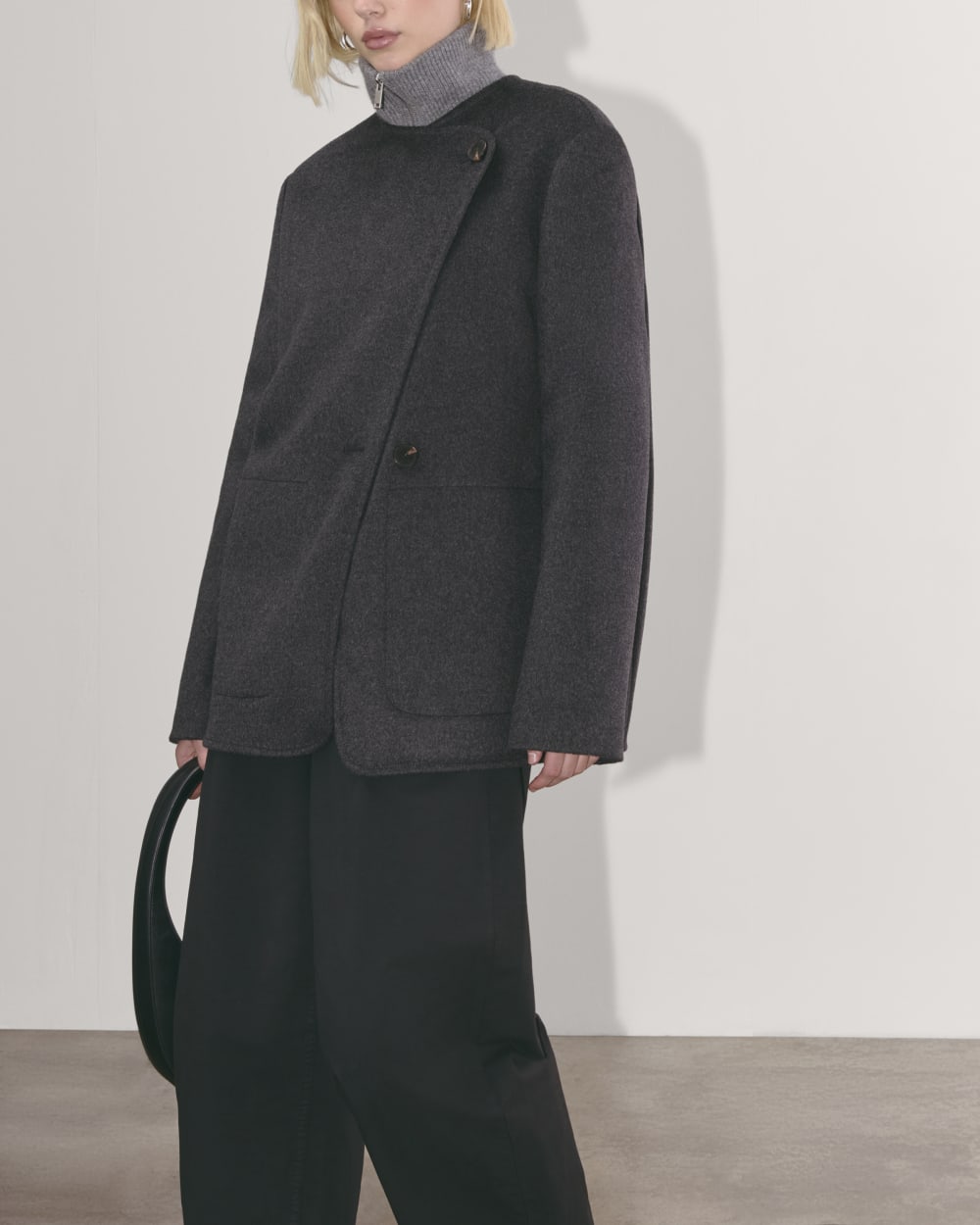 The October Coat | Dark Charcoal Melange - Image 5