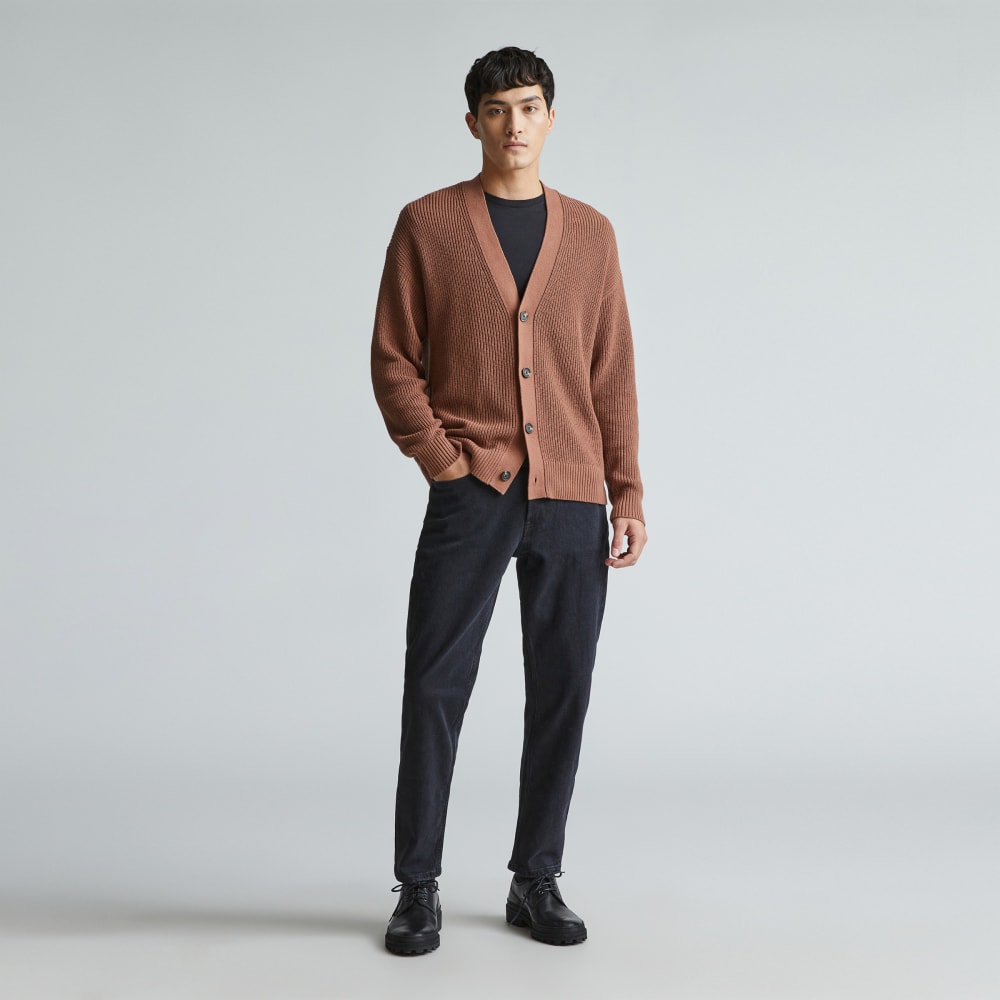 The No-Sweat Ribbed Cardigan | Carob Brown - Image 6