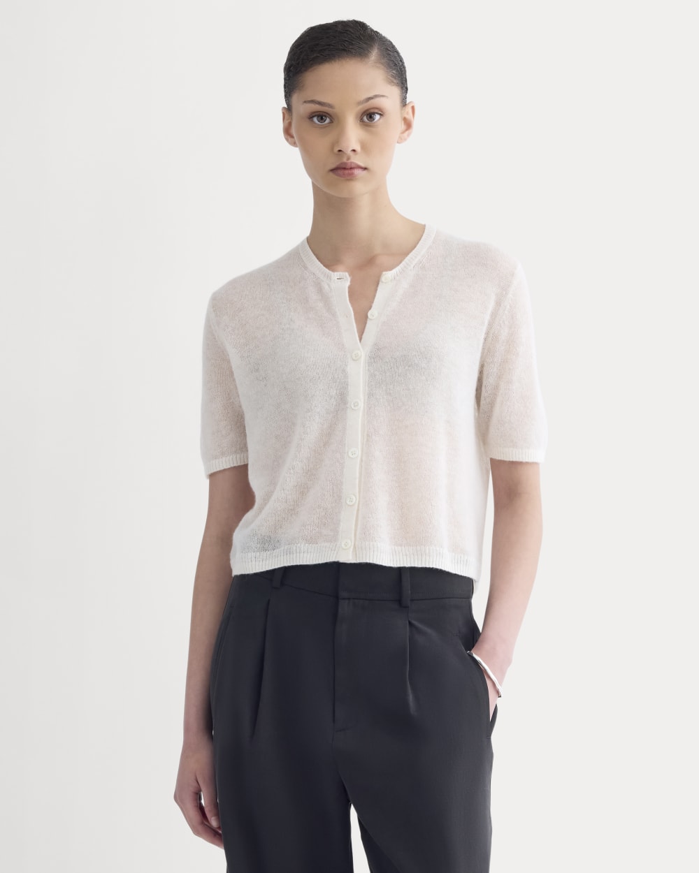 The Air Alpaca? Short-Sleeve Cardigan | Birch