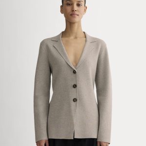 The Knit Blazer | Light Heathered Grey