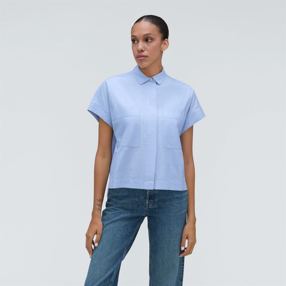 The Short-Sleeve Box Shirt | Slate Blue - Image 2