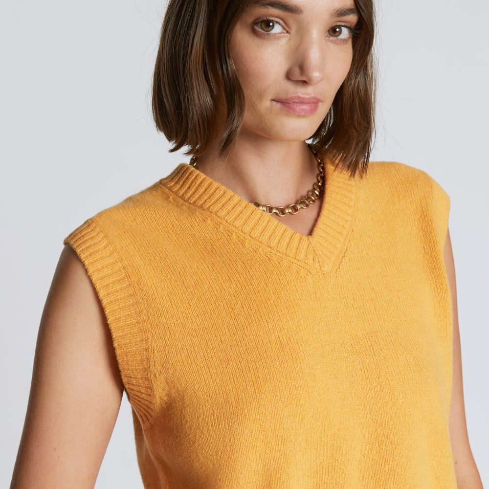The Cashmere Vest | Kumquat - Image 4