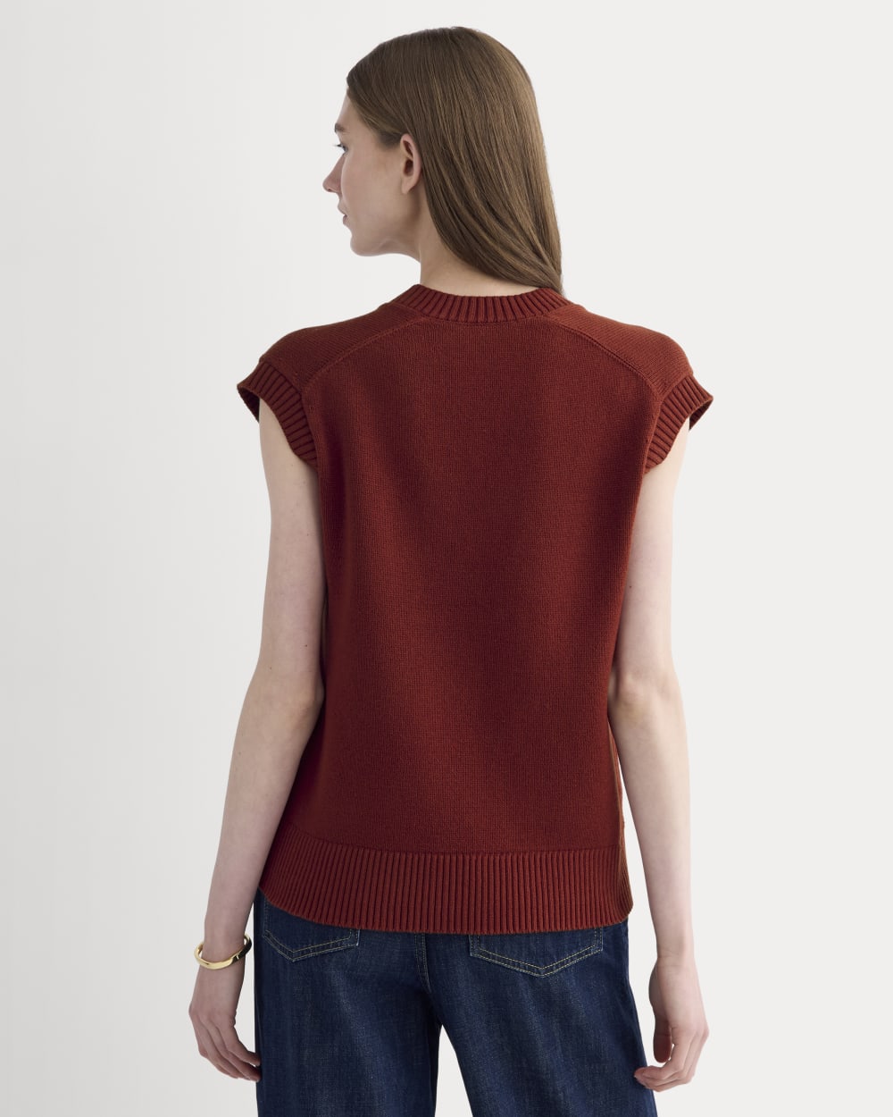 The Boxy Vest in Everyday Cotton | Merlot - Image 5