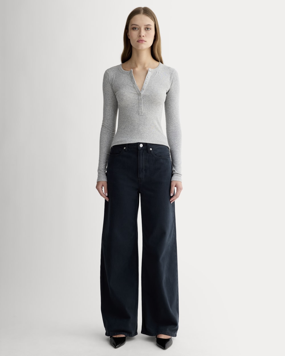 The Luxe Rib Henley | Heathered Grey - Image 3