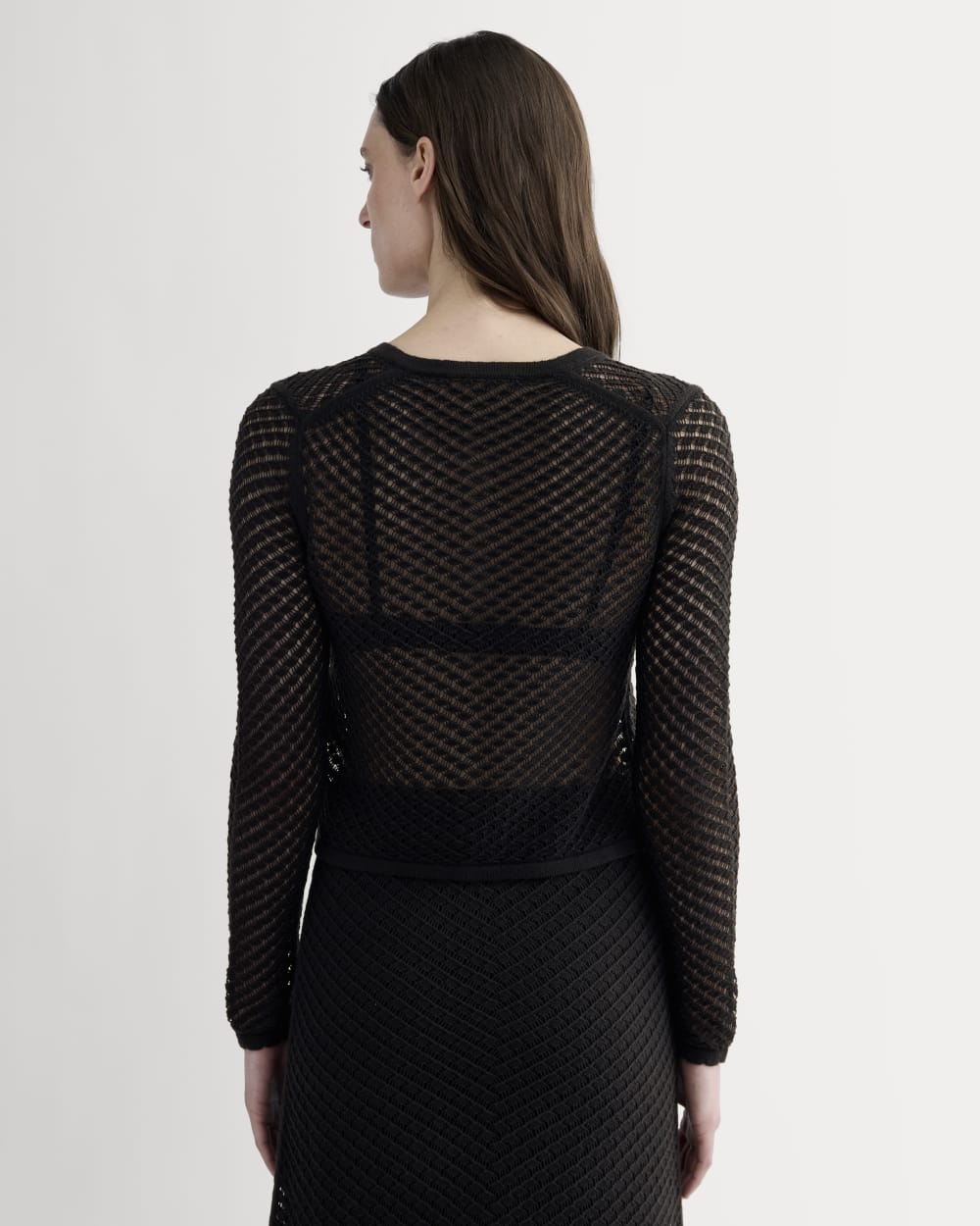 The Lace Knit Cardigan | Black - Image 5