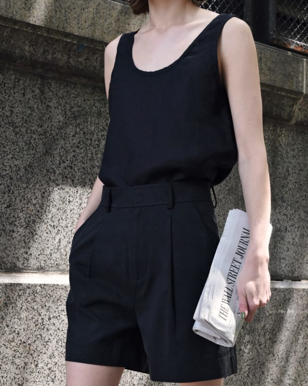 The Scoop Tank in Linen | Black - Image 7