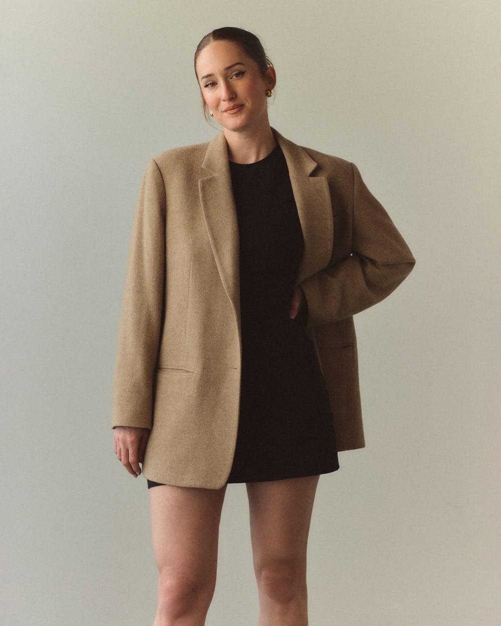 The Oversized Blazer in Wool | Toasted Tan - Image 7