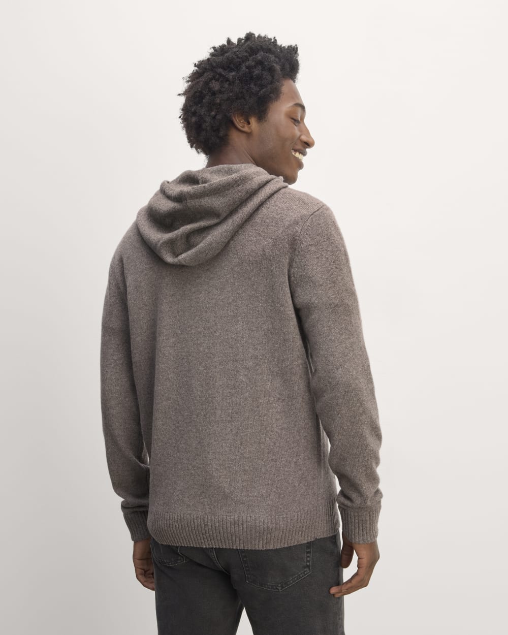 The Felted Merino Hoodie | Taupe Melange - Image 6