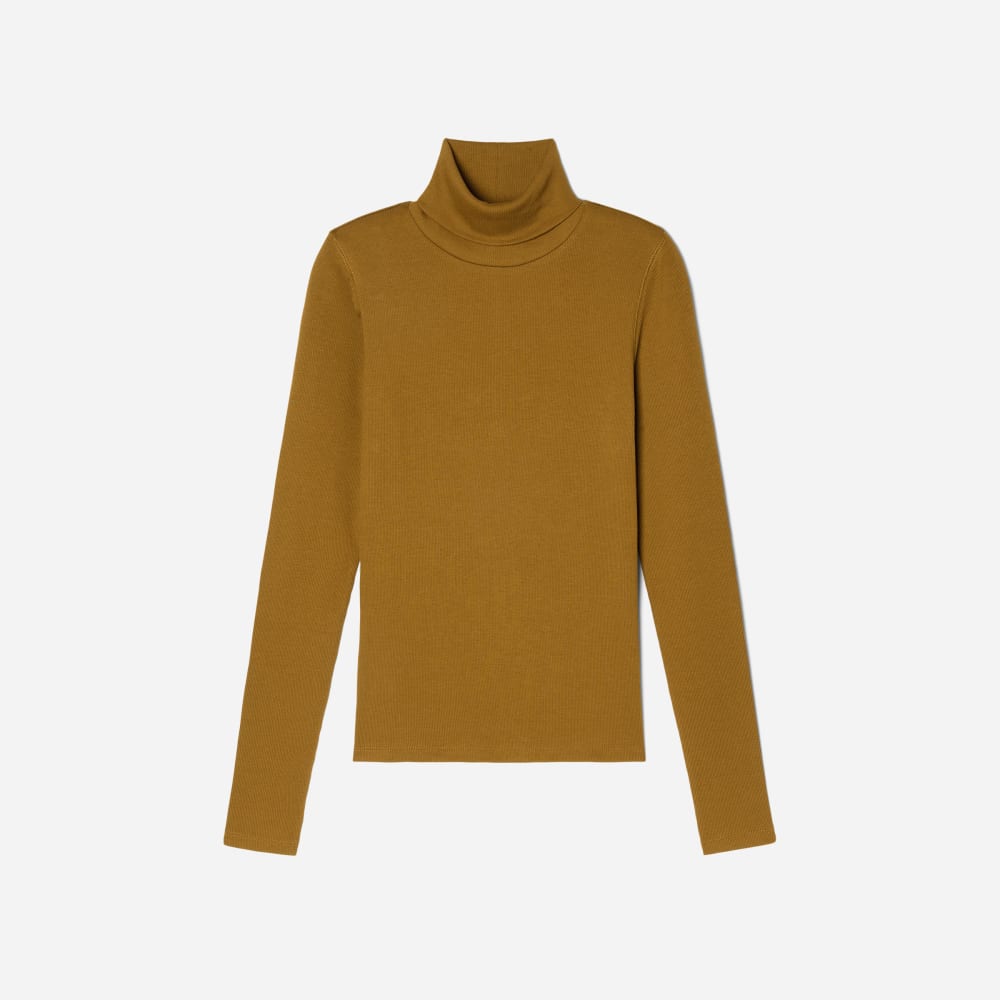 The Luxe Micro-Rib Turtleneck | Tapenade - Image 2