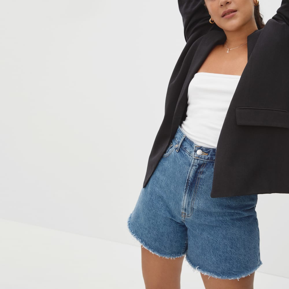 The A-Line Denim Short | Medium Indigo - Image 7