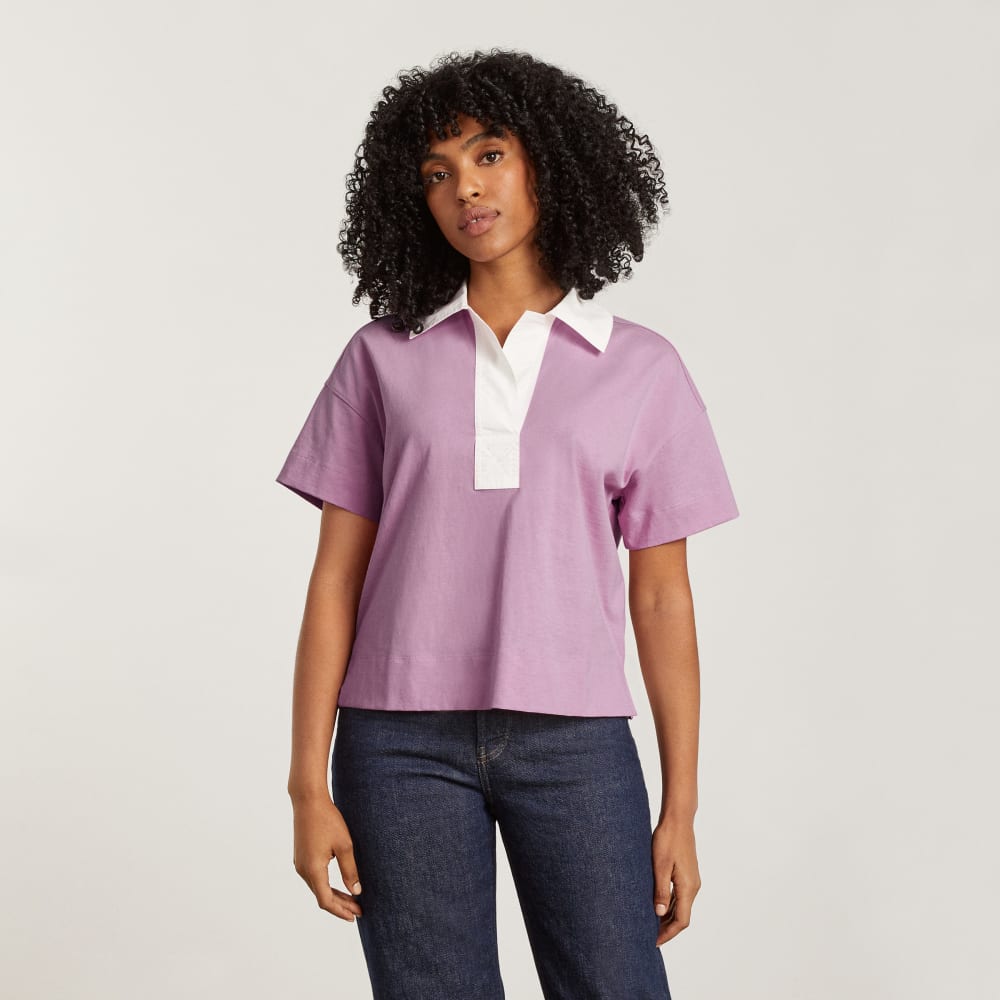 The Retro Jersey Polo | Mauve / Bone - Image 2
