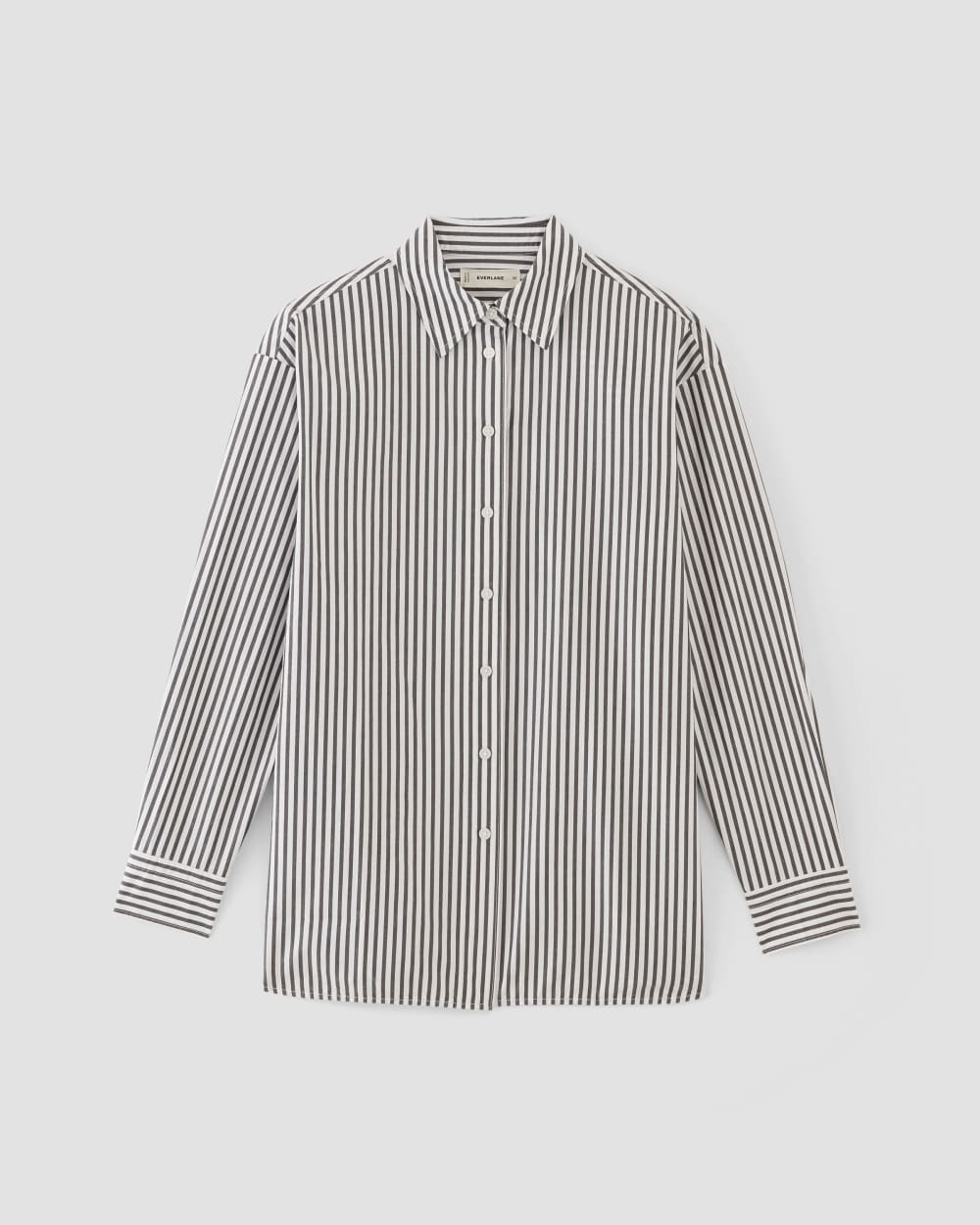 The Supima? Cotton Boyfriend Shirt | Optic White / Black - Image 2