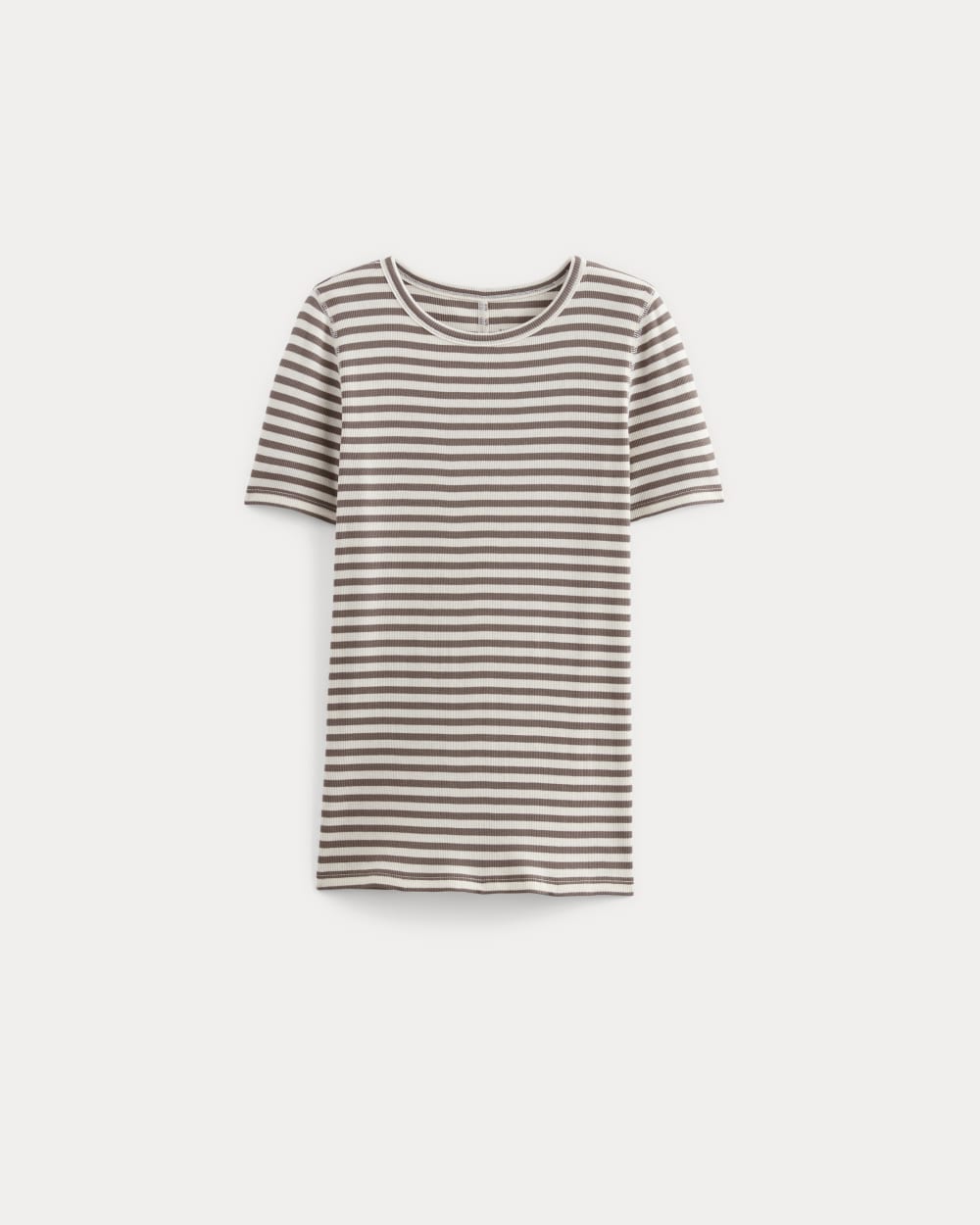 The Luxe Rib Crew | Bone / Deep Taupe - Image 2