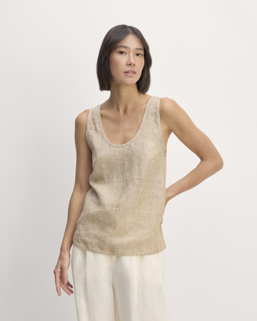 The Scoop Tank in Linen | Cornstalk Chambray