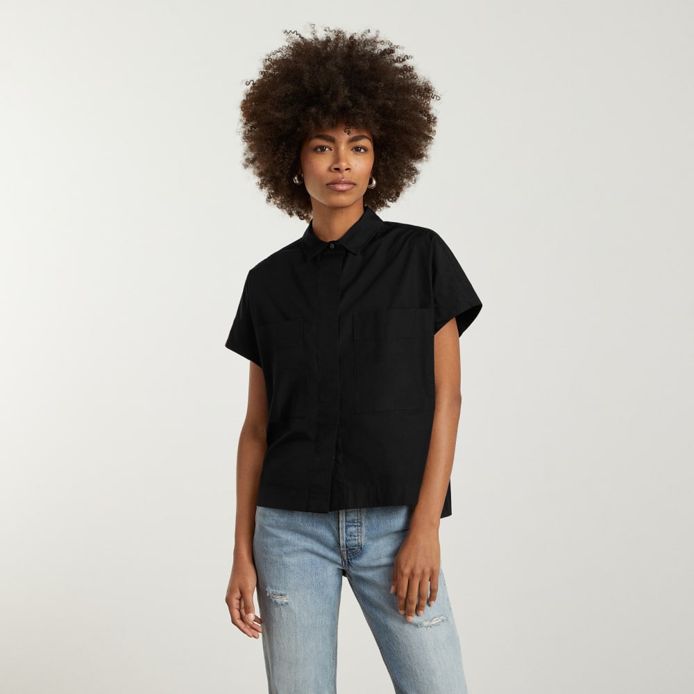 The Short-Sleeve Box Shirt | Black - Image 2