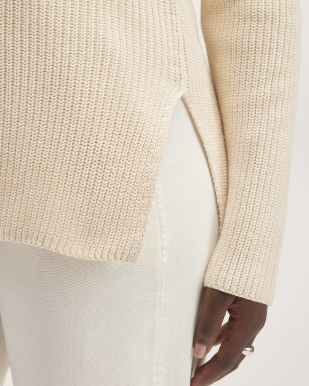 The Organic Cotton Slim Crew Sweater | Canvas - Image 5