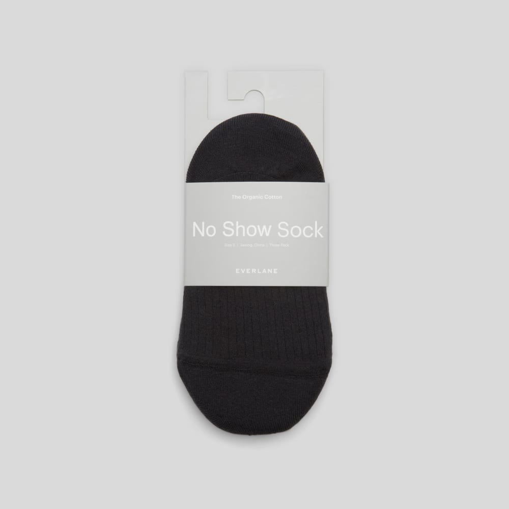 The Organic Cotton No-Show Sock 3-Pack | Black - Image 5