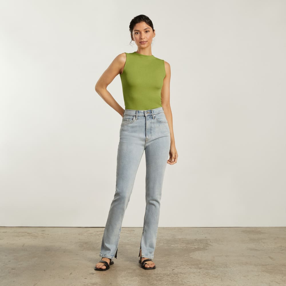 The Pima Micro-Rib Funnel-Neck Tank | Pepper - Image 4