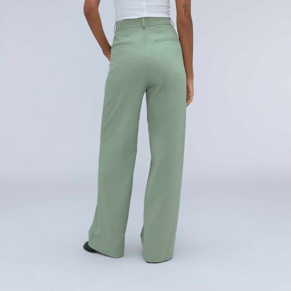 The Draper Pleated Pant in Buttersmooth | Lily Pad | 30 Inseam - Image 3