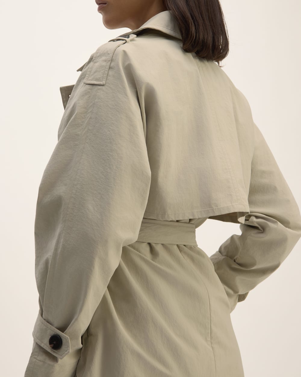The ReNew Long Trench Coat | Trench Coat Khaki - Image 5