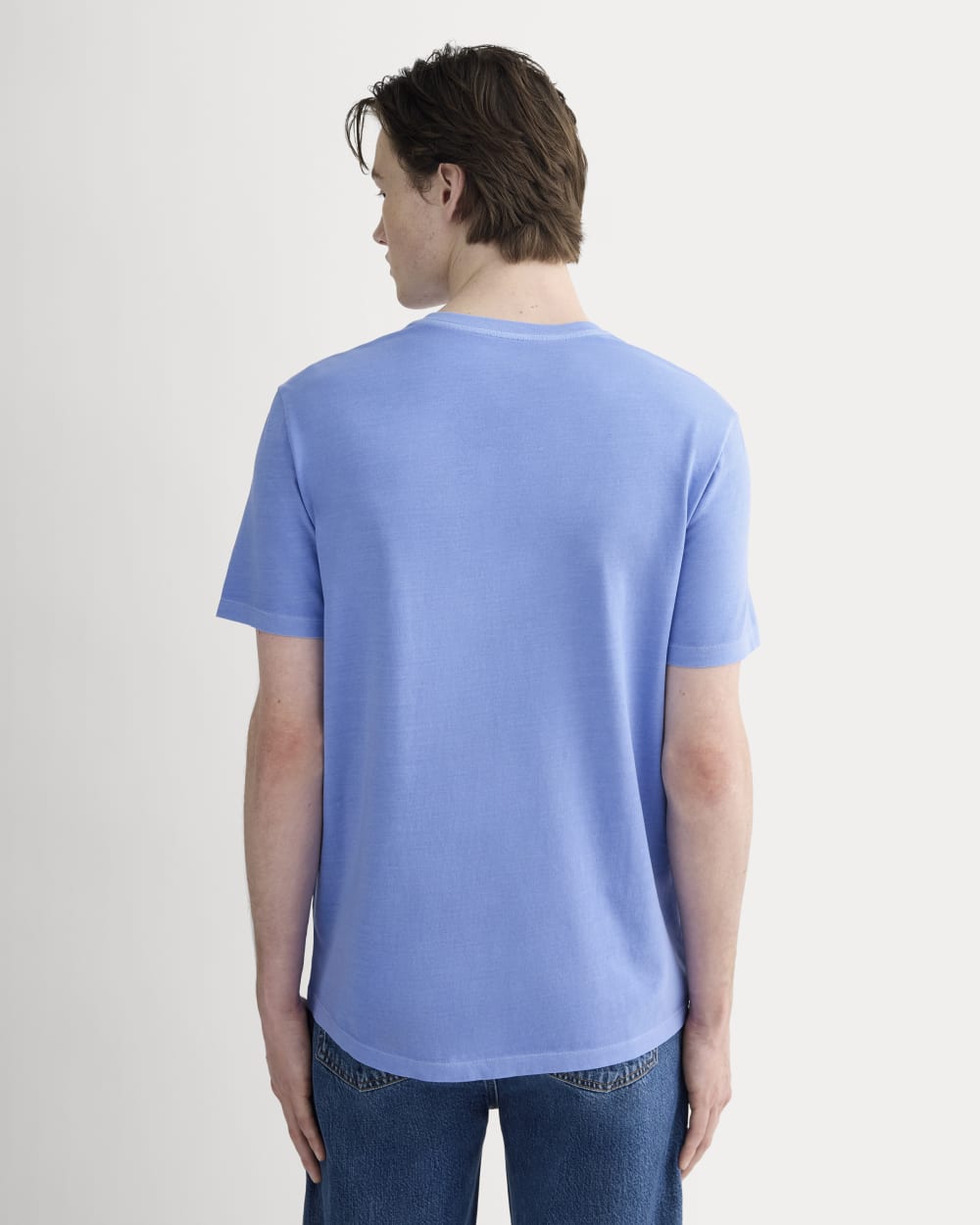 The Essential Organic Garment-Dyed Henley | Granada Sky Blue Garment Dye - Image 4
