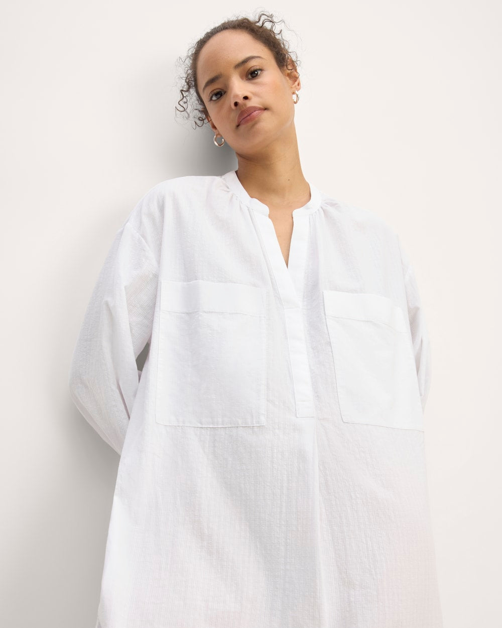 The Gauze Caftan Dress | White - Image 3