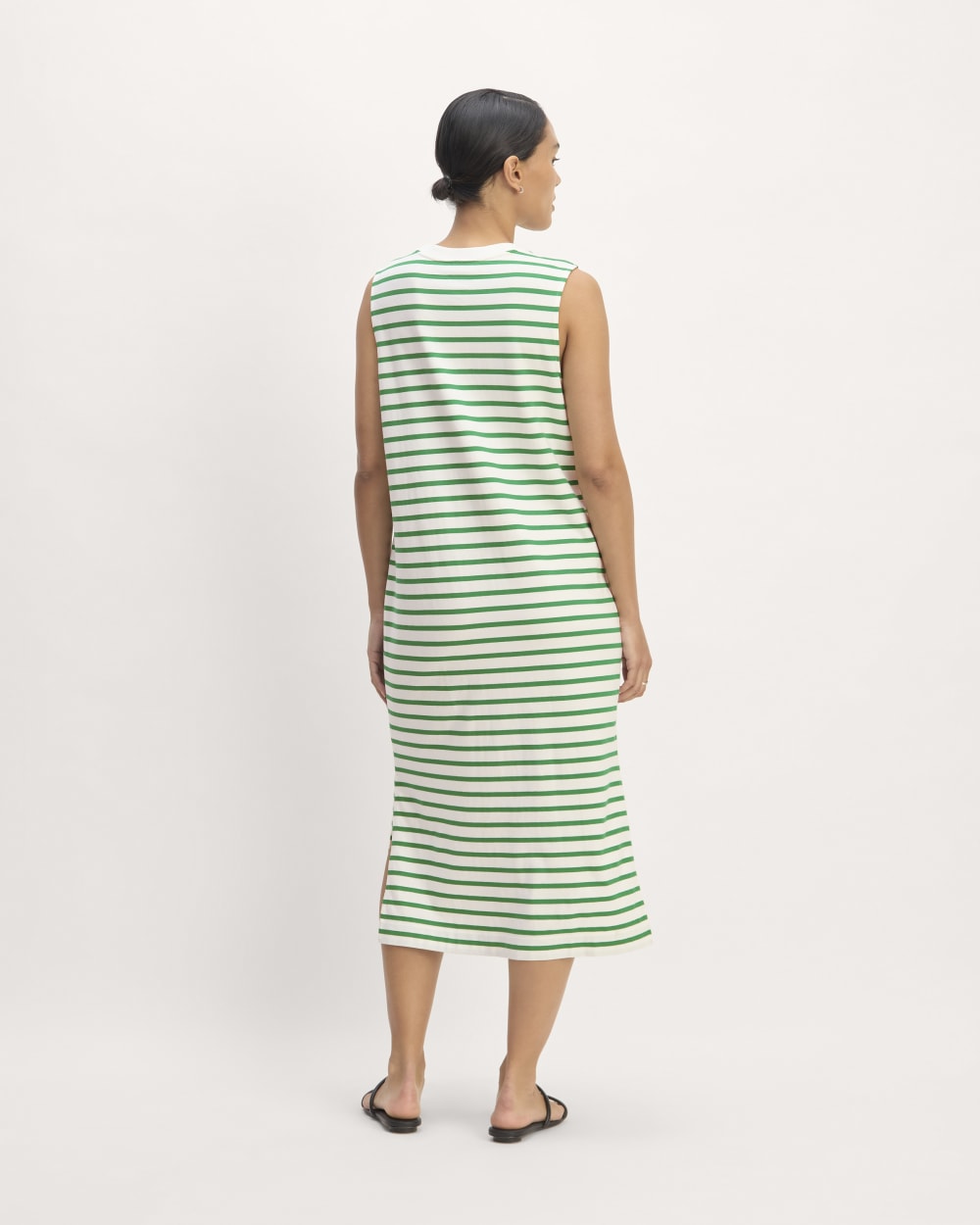 The Weekend Tank Dress | Bone / Grass Green - Image 6