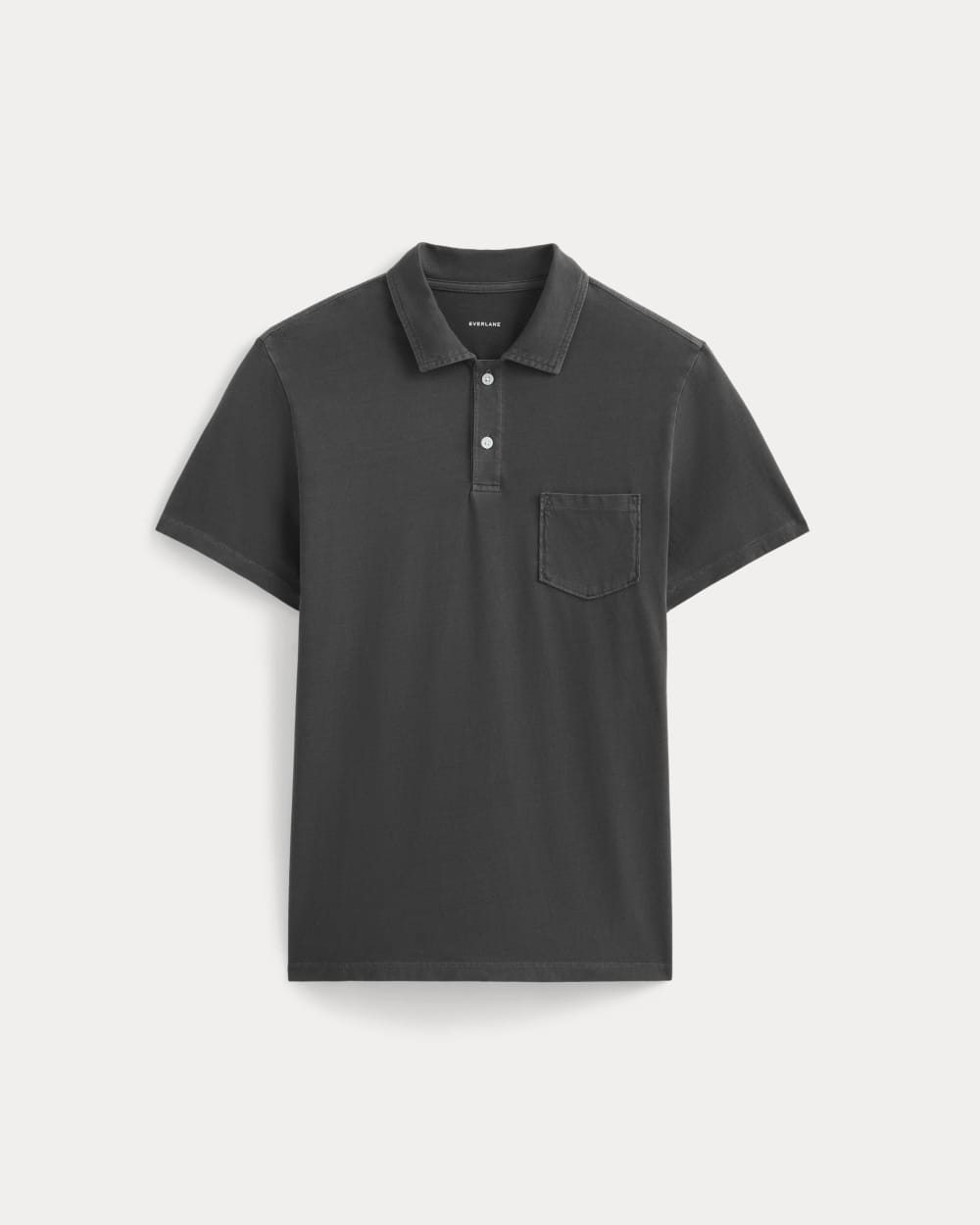 The Essential Organic Garment-Dyed Polo | Black - Image 2