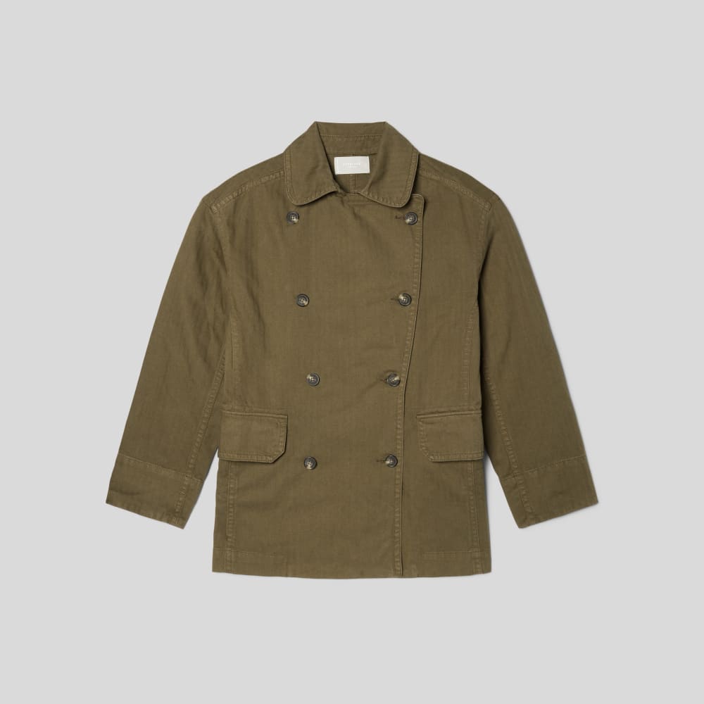 The Organic Cotton Herringbone Jacket | Beech - Image 2