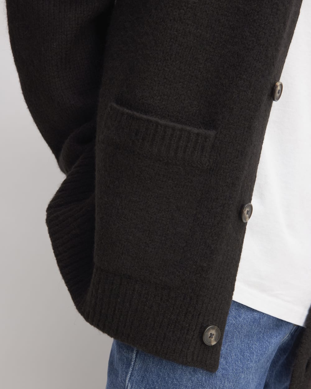 The Cloud Relaxed Cardigan | Black - Image 5