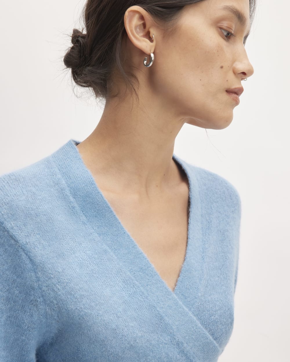 The Alpaca Wrap Sweater | Heritage Blue - Image 4