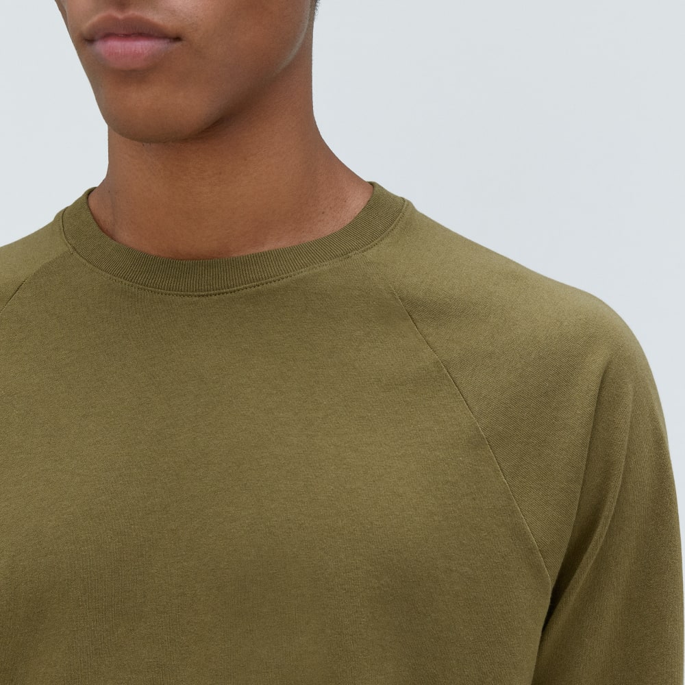 The Premium-Weight Long-Sleeve Crew | Uniform | Olive - Image 4