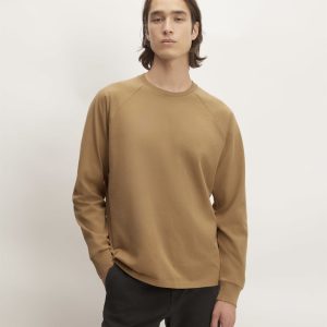 The Premium-Weight Long-Sleeve Crew | Uniform | Toasted Coconut