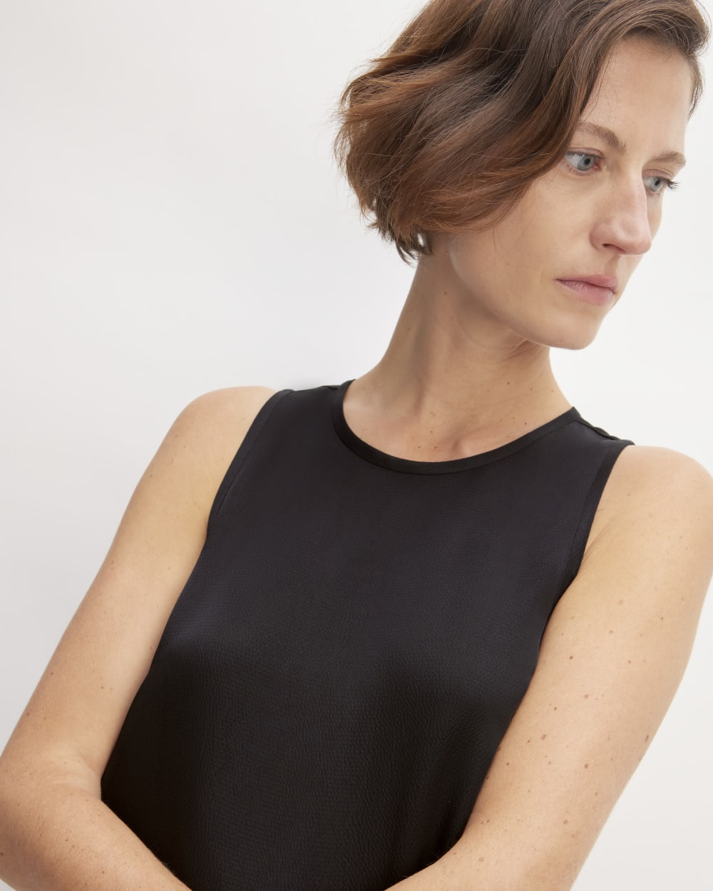 The Satin Racerback Slip Dress | Black - Image 3