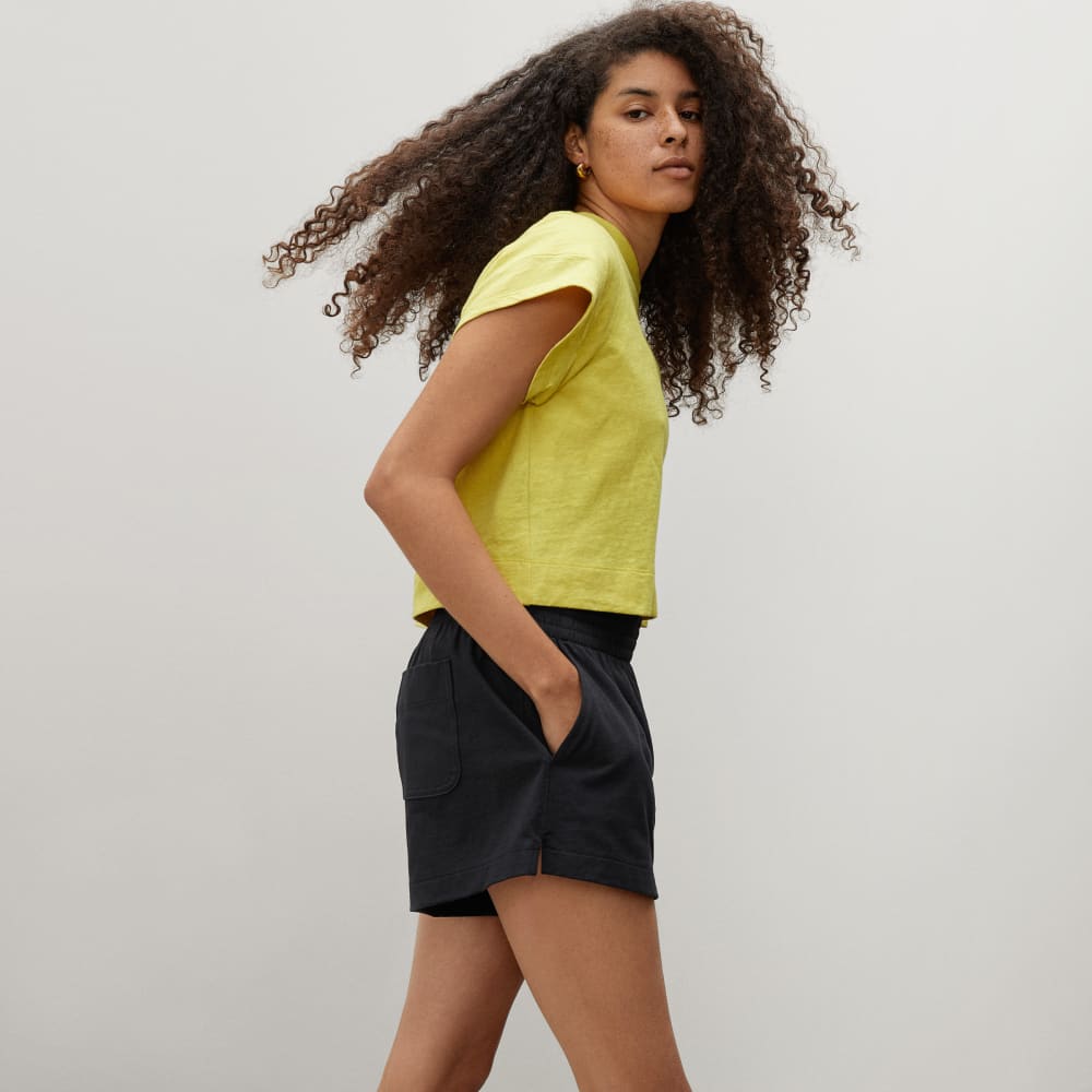 The Retro Jersey Short | Black - Image 2